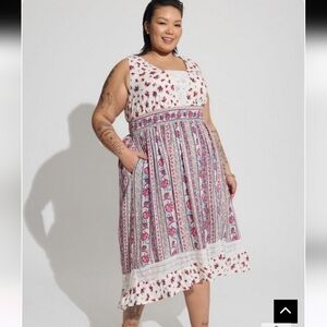 Torrid 0 maxi lace insert dress